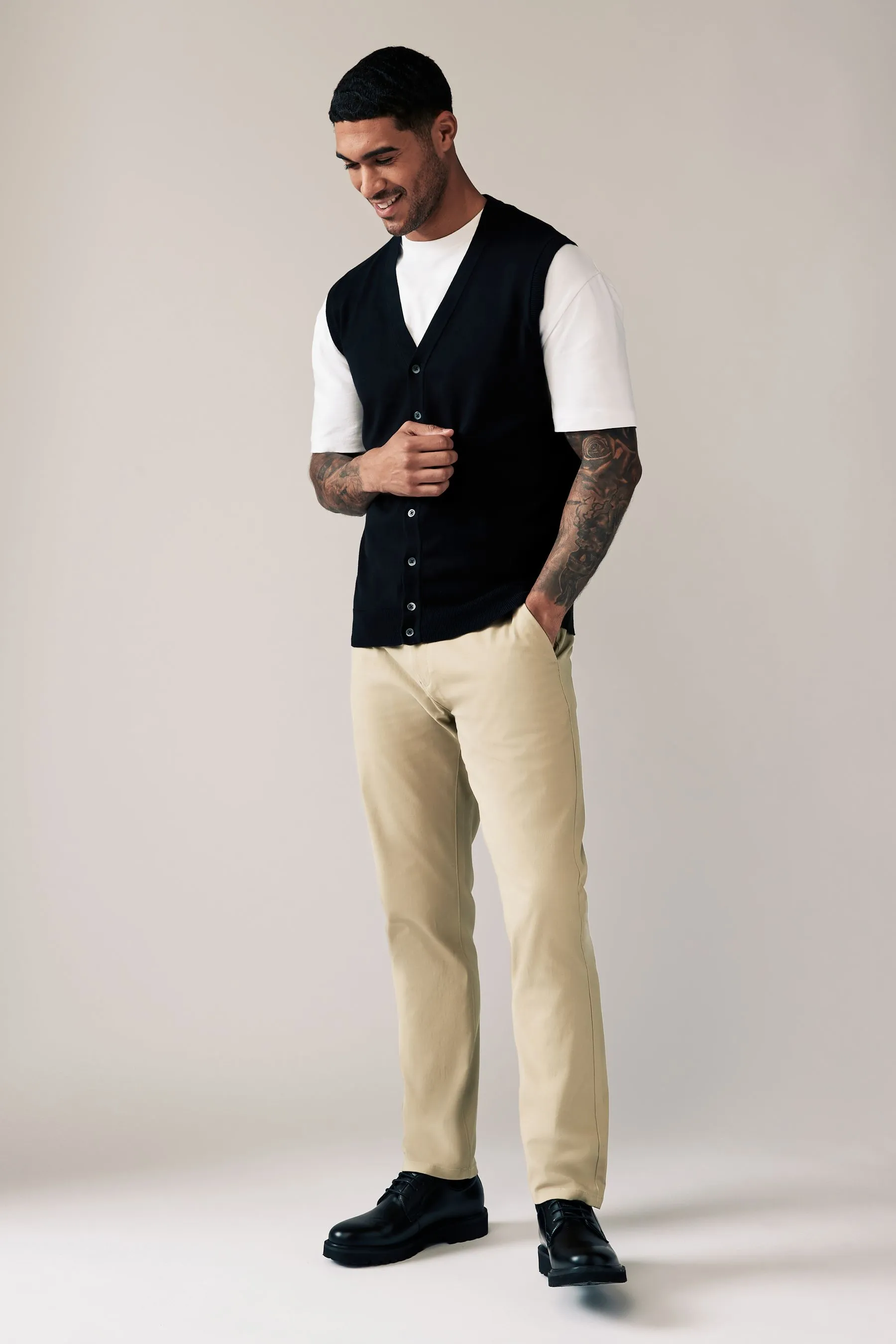 Stretch Chinos Pantaloni Vestibilità slim     